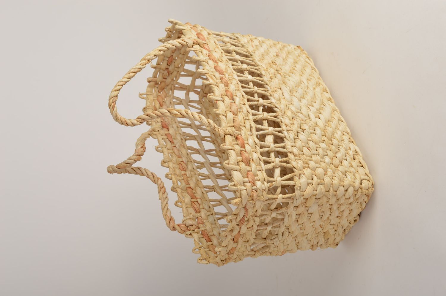 Сумка ручной работы плетеная сумка корзина плетеная сумка с ручками удобная фото 4
