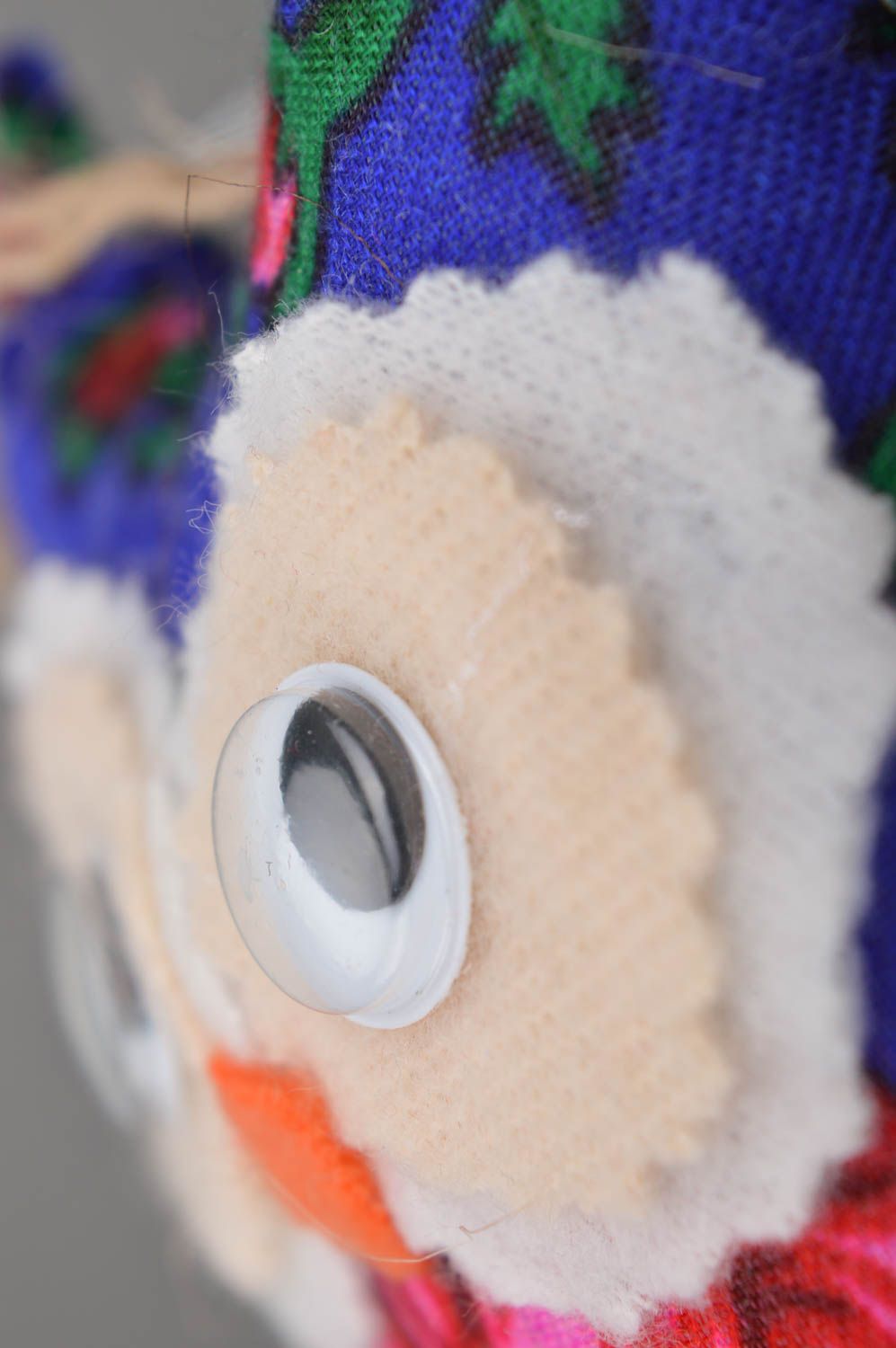 Игрушка сова игрушка ручной работы из хлопка интересный подарок с петелькой фото 4