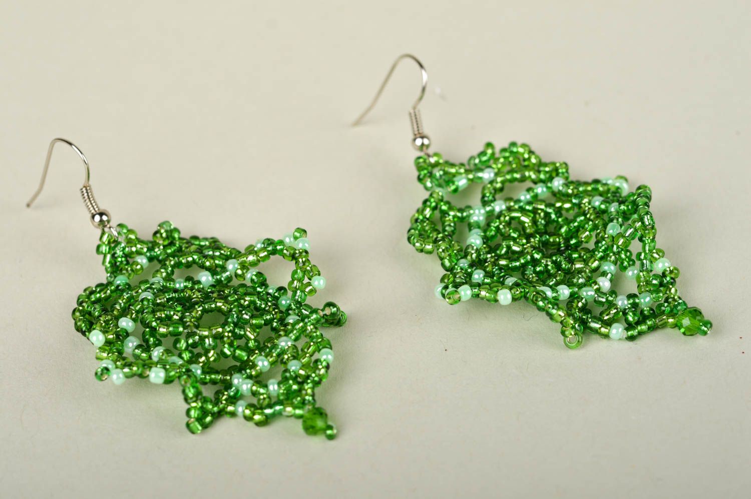 Handmade Ohrringe Designer Schmuck Accessoires für Frauen Damen Ohrringe grün foto 2