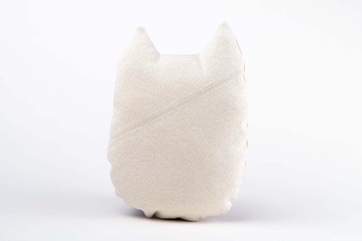 Игрушка-подушка ручной работы мягкая игрушка сова декоративная подушка светлая фото 5