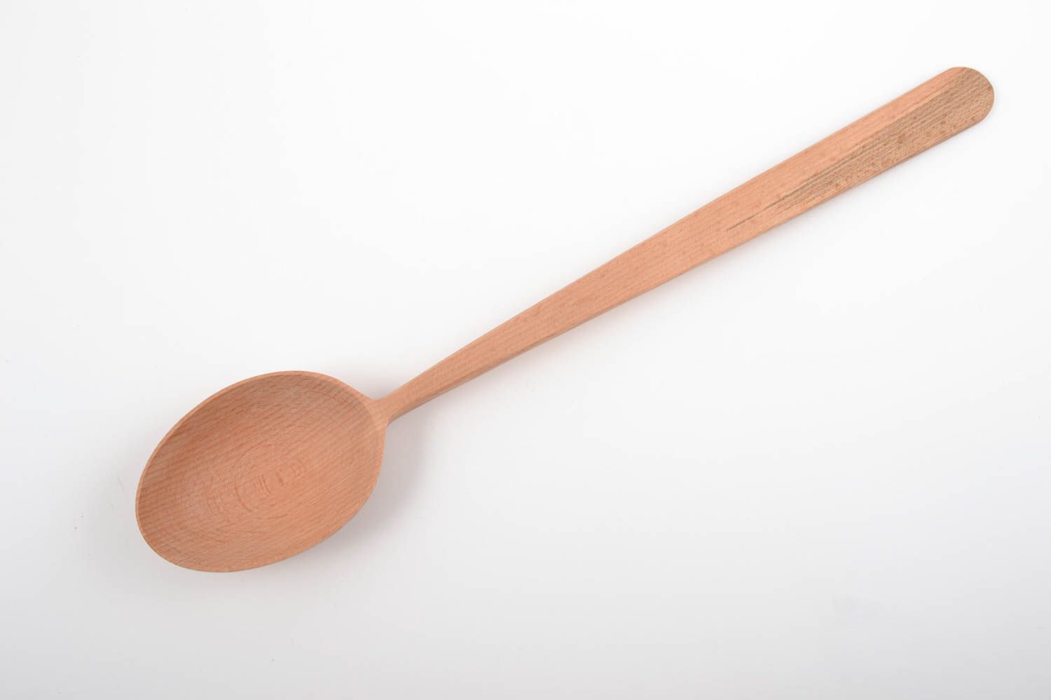 Wooden teaspoon with a long handle made of boiled beech wood for honey photo 2