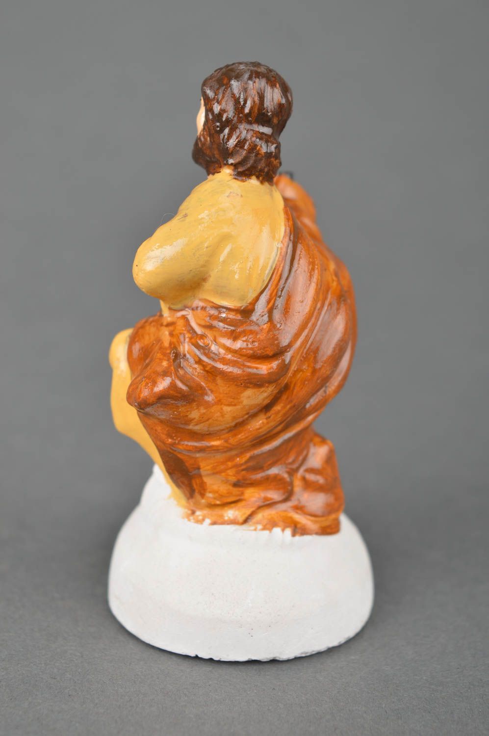 Figura de yeso hecha a mano figurita de belén decoración navideña José foto 4
