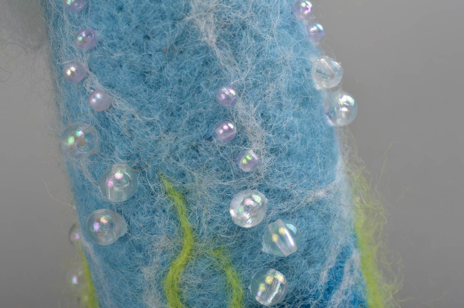 Handcrafted accessory felted wool toy mermaid doll best gift ideas for girl photo 5
