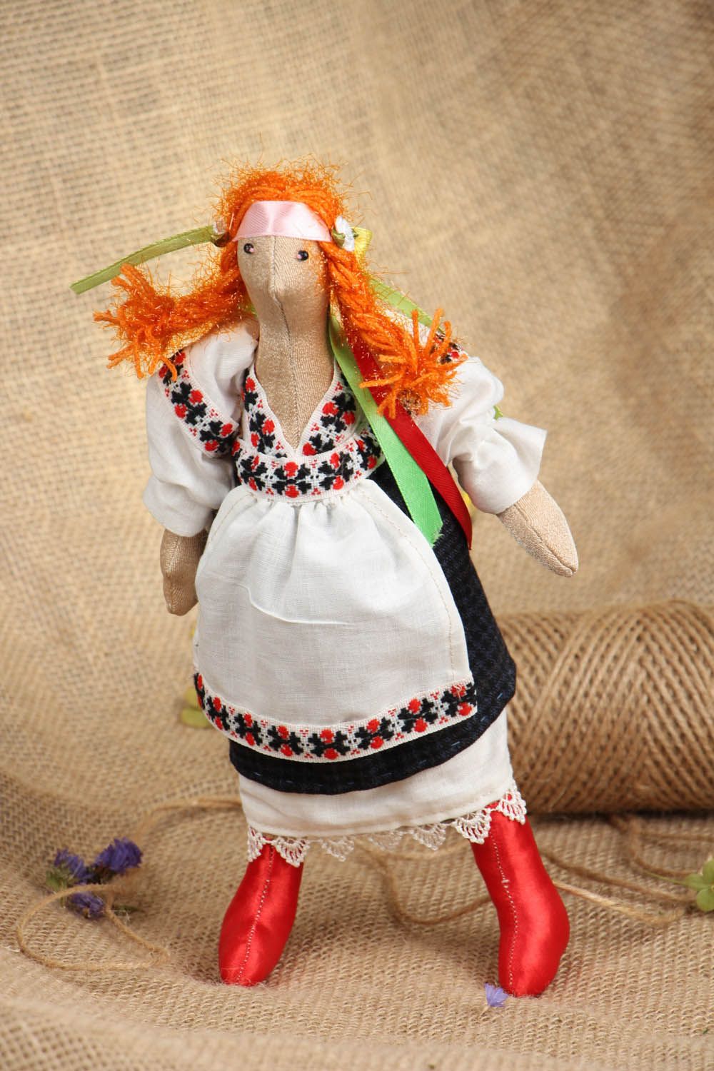 Интерьерная кукла текстильная Украиночка фото 5