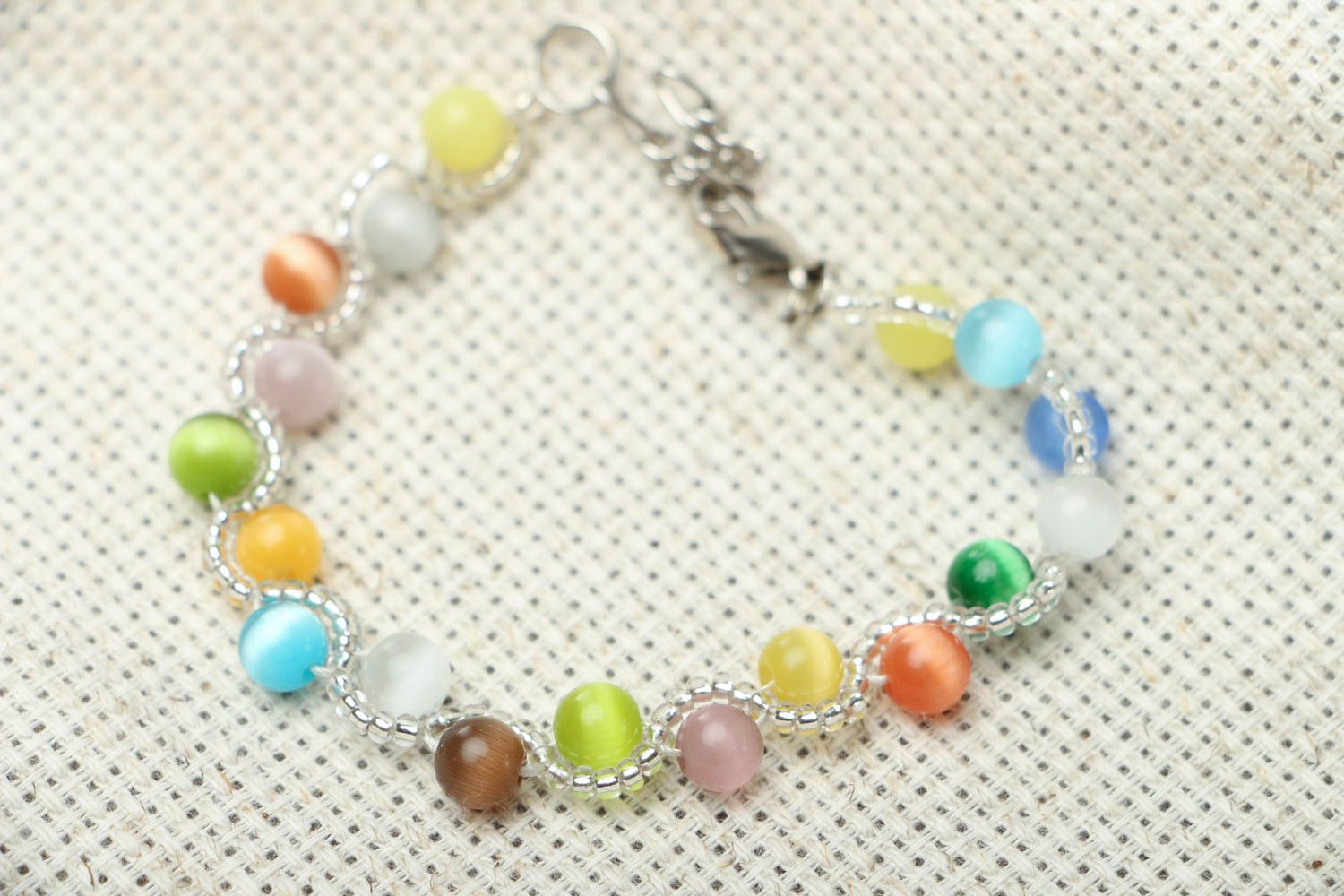 Gentle bracelet with natural stones photo 1