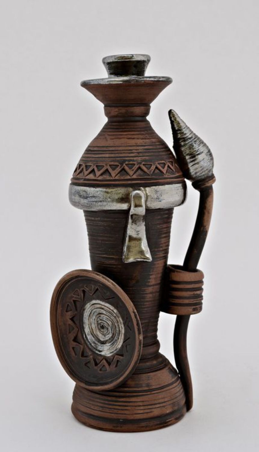 Ceramic candlestick Warrior photo 2