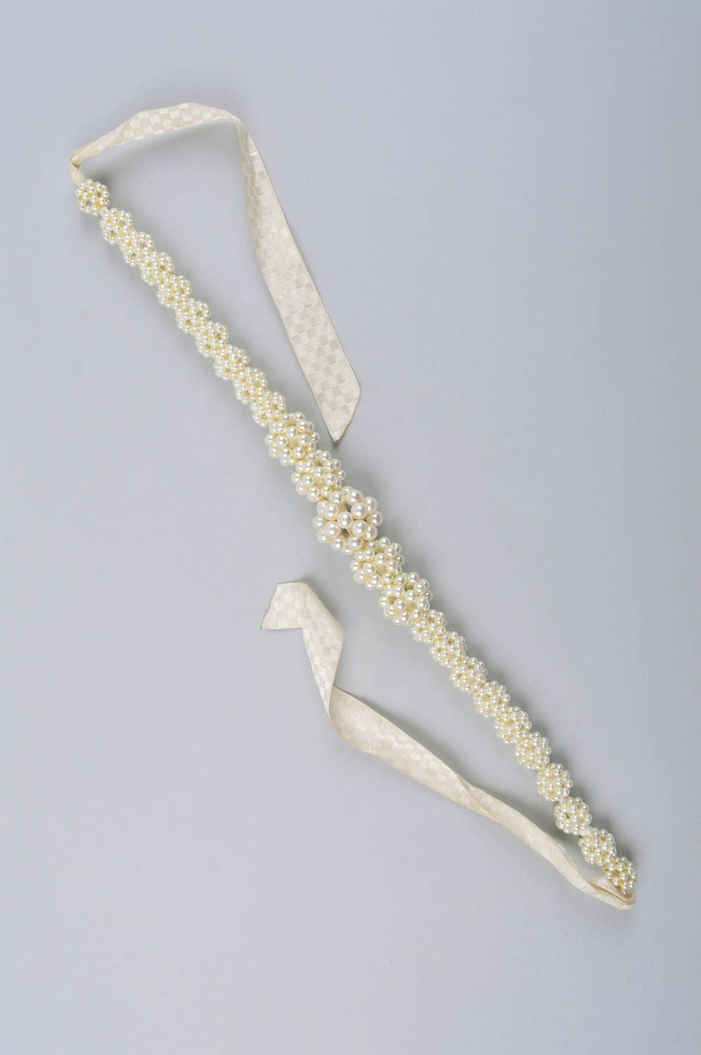 Collier blanc Bijou fait main perles d'imitation tendance Accessoire femme photo 5