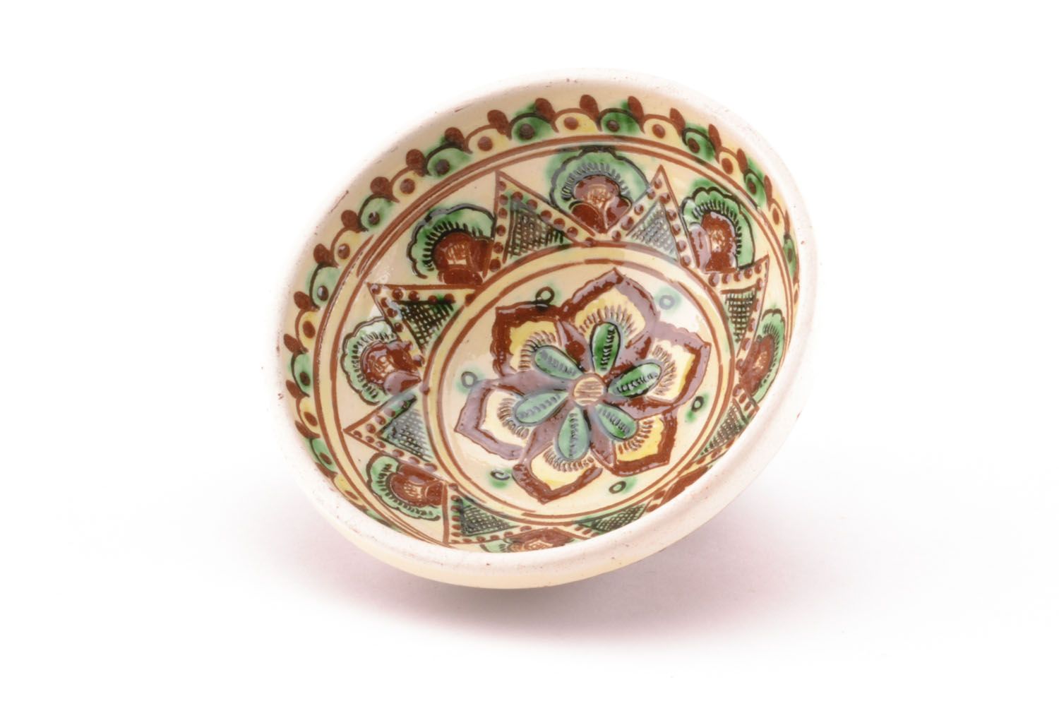 5 8 oz ceramic glazed village-style handmade pitch bowl 0,45 lb photo 2