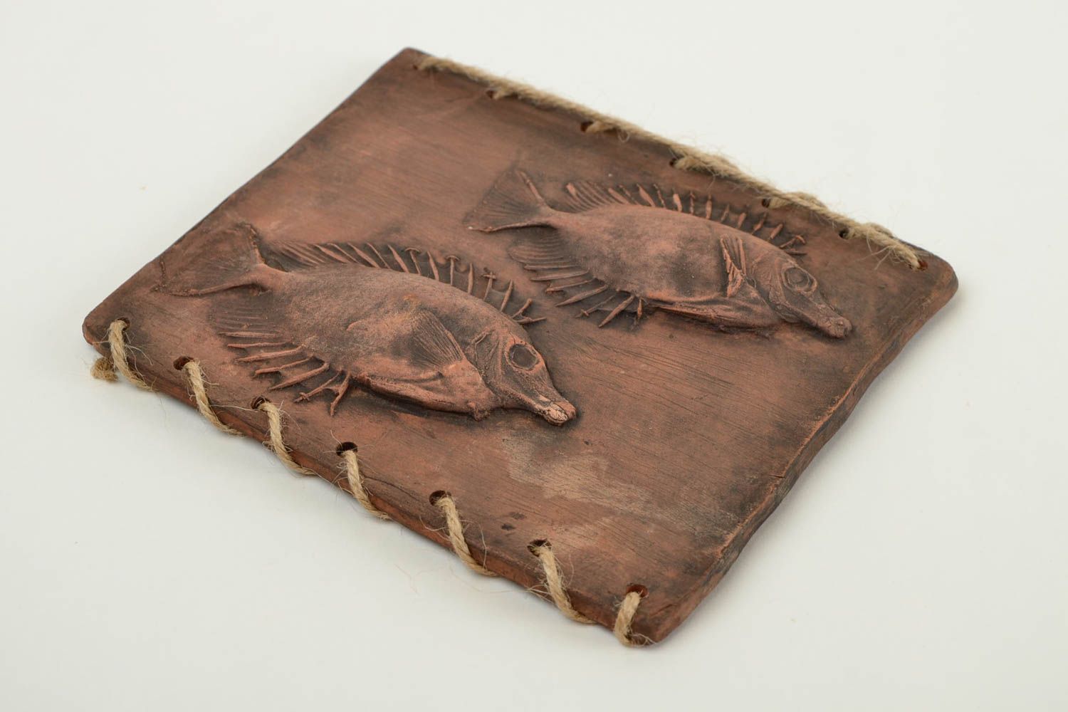 Панно на стену подарок ручной работы панно декоративное Рыбы морские лисицы фото 3