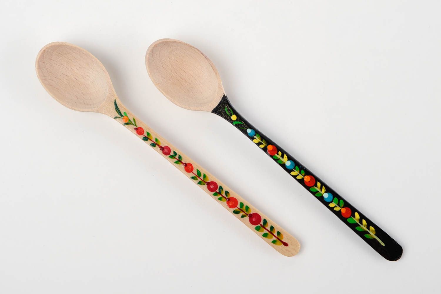 Handmade beautiful spoons stylish wooden spoons kitchen ware in ethnic style photo 3