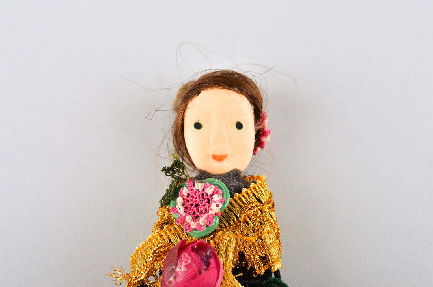 Muñeca artesanal de tela para coleccionar decoración de casa regalo original foto 3
