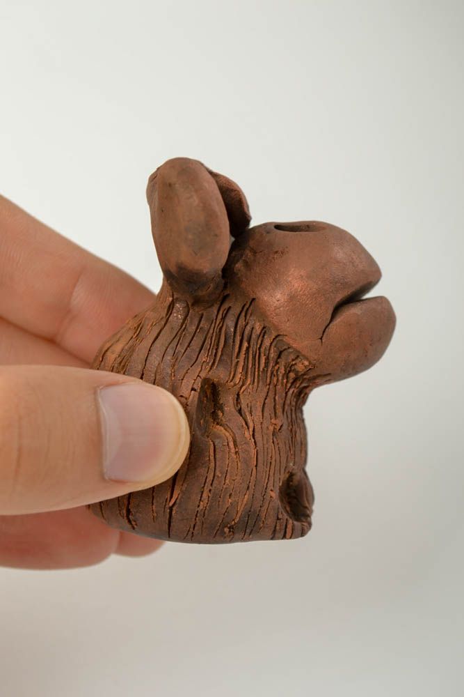 Фигурка из глины ручная работа подарок статуэтка из глины в виде обезьянки  фото 2