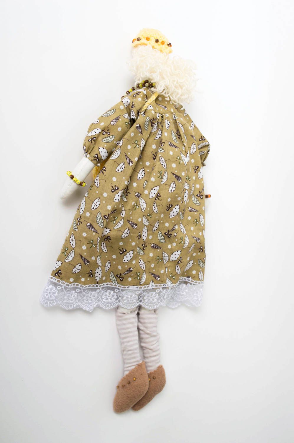 Bambola di tendenza in stoffa fatta a mano pupazzo tessile originale idee regalo foto 7