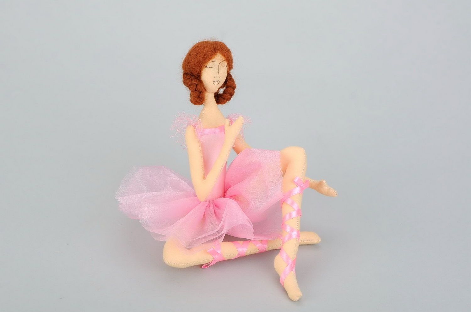 Мягкая кукла тканевая Балерина фото 3