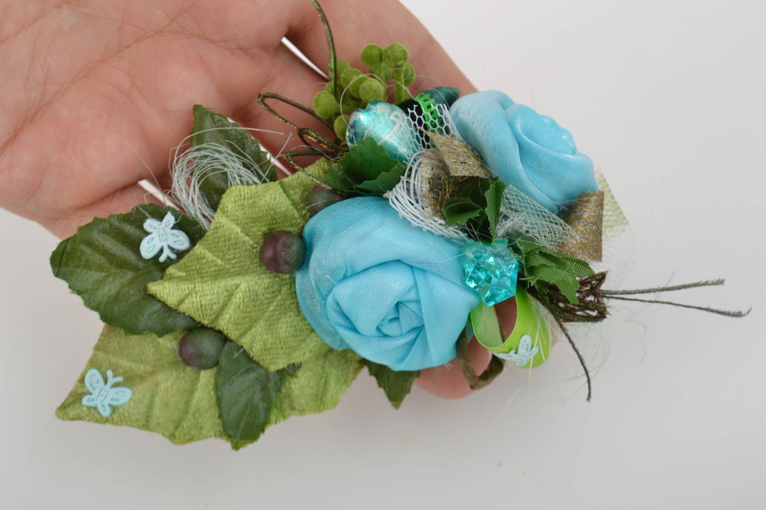 Handmade brooch designer brooch flower brooch for wedding handmade accessory photo 3