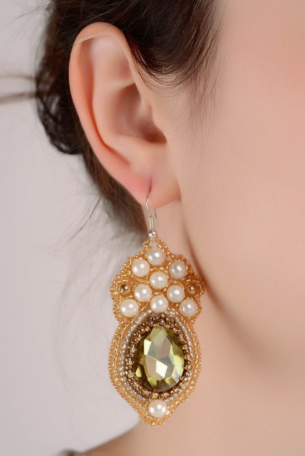 Elegant glass earrings  photo 1