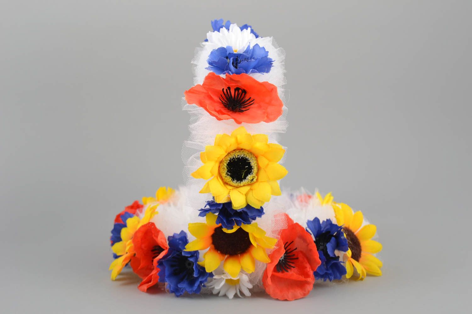 Designer Ringkissen mit Blumen bunt originell handmade Accessoire zur Hochzeit foto 4