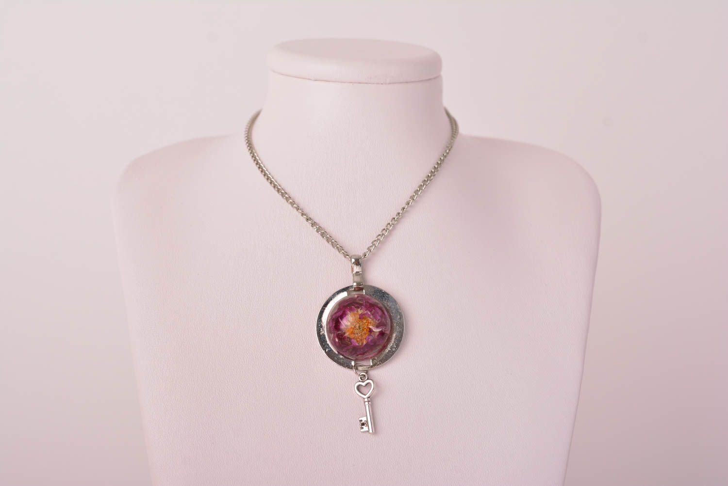 Handmade pendant unusual accessory for girl epoxy resin jewelry designer pendant photo 3