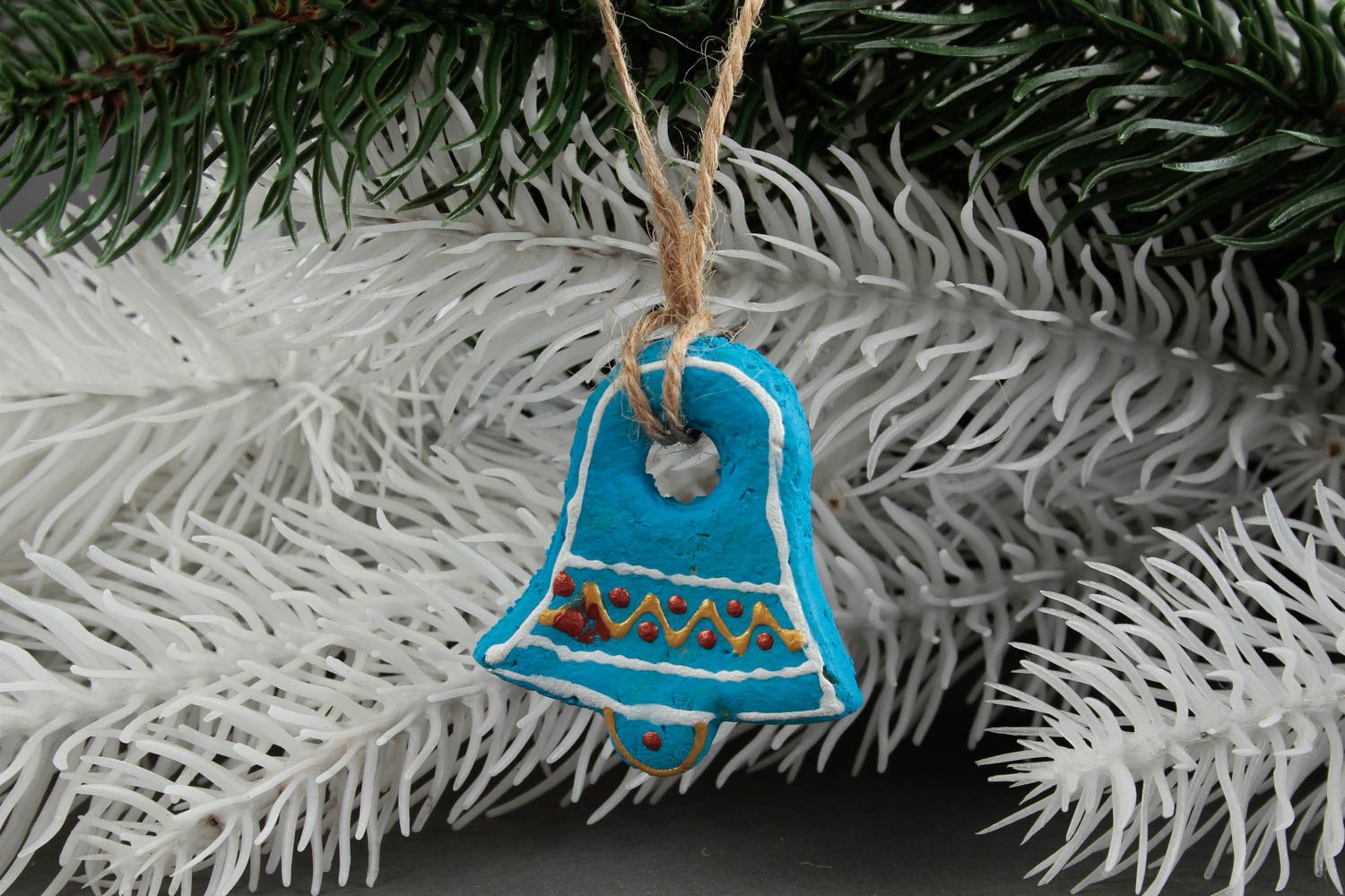 Christmas toy pendant home decor handmade xmas bell decorative use only photo 1