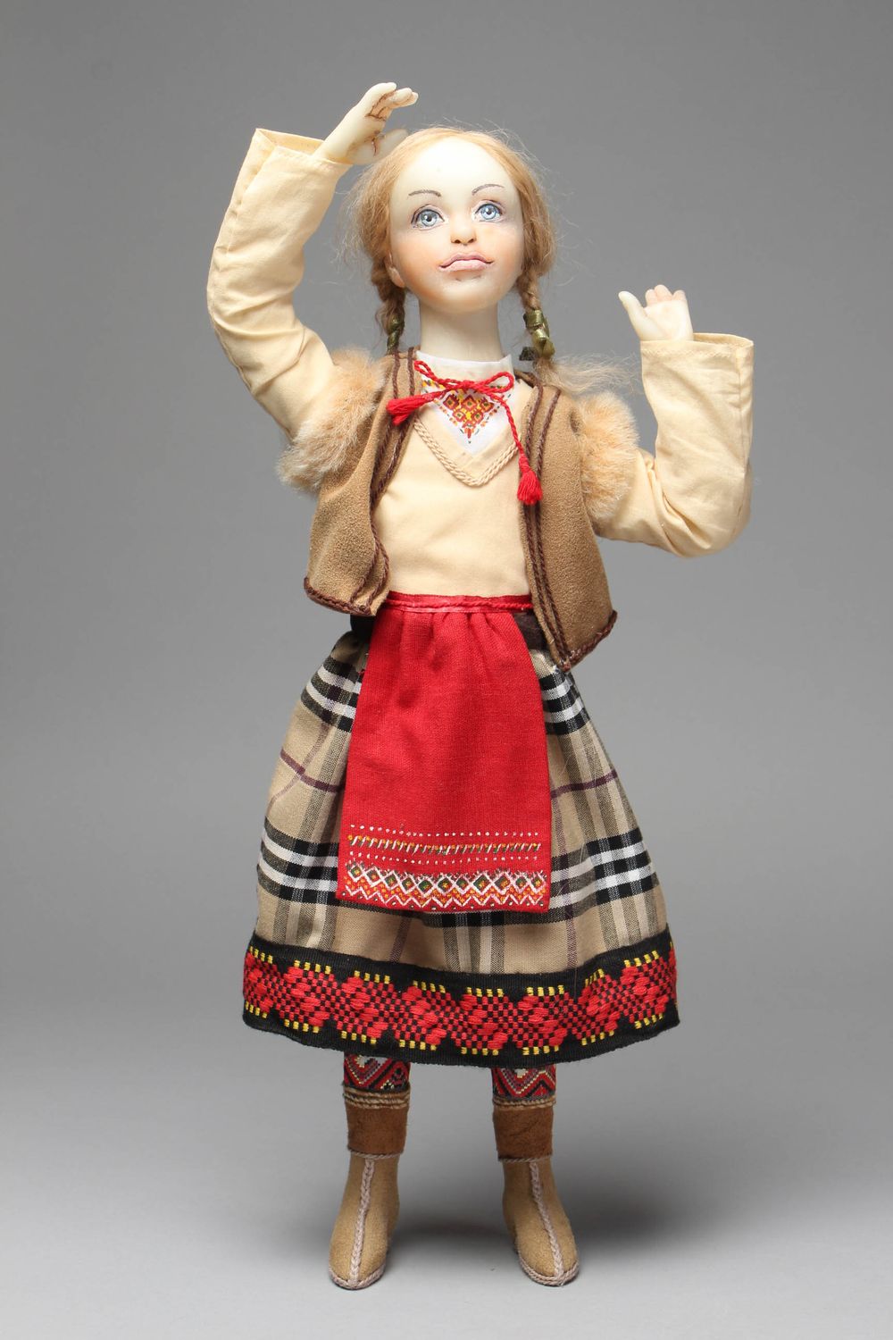 Designer handmade doll in ethnic suit photo 2