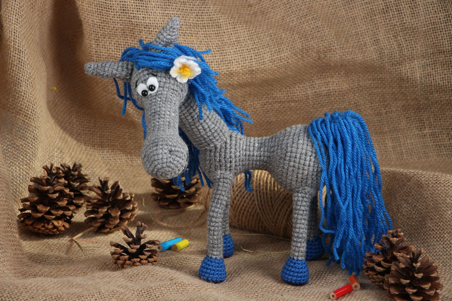 Soft crochet toy Little Horse photo 5