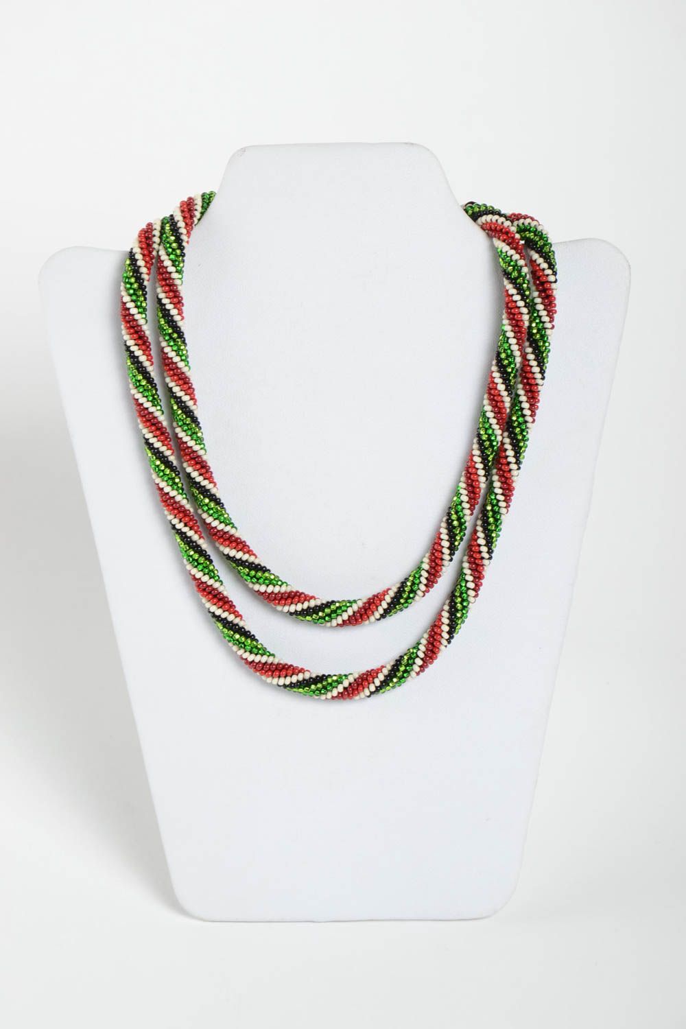 Rocailles Kette Designer Schmuck Halskette für Frauen Frauen Accessoire bunt foto 2