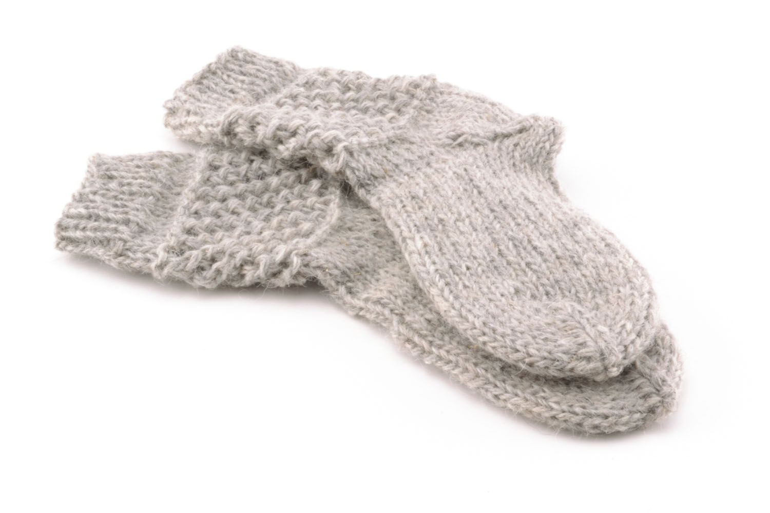 Calzini di lana per donna fatti a mano abbigliamento da donna calzini grigi
 foto 2
