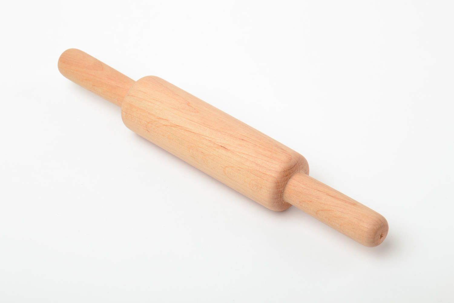 Handmade small natural alder wood rolling pin for kitchen decoration photo 2