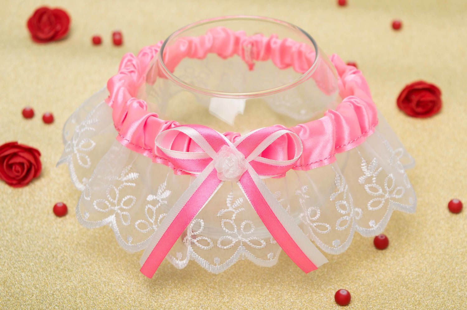 Bright handmade bridal garter lace bridal garter wedding outfit gifts for her photo 1