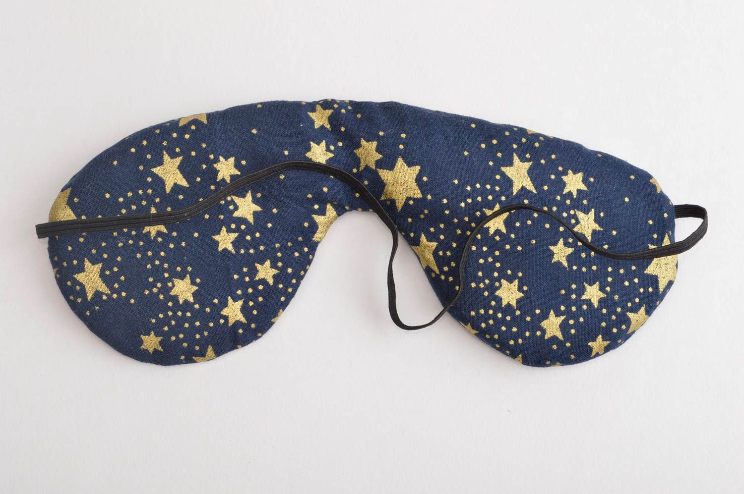 Повязка для сна ручной работы маска для сна синяя со звездами очки для сна фото 3