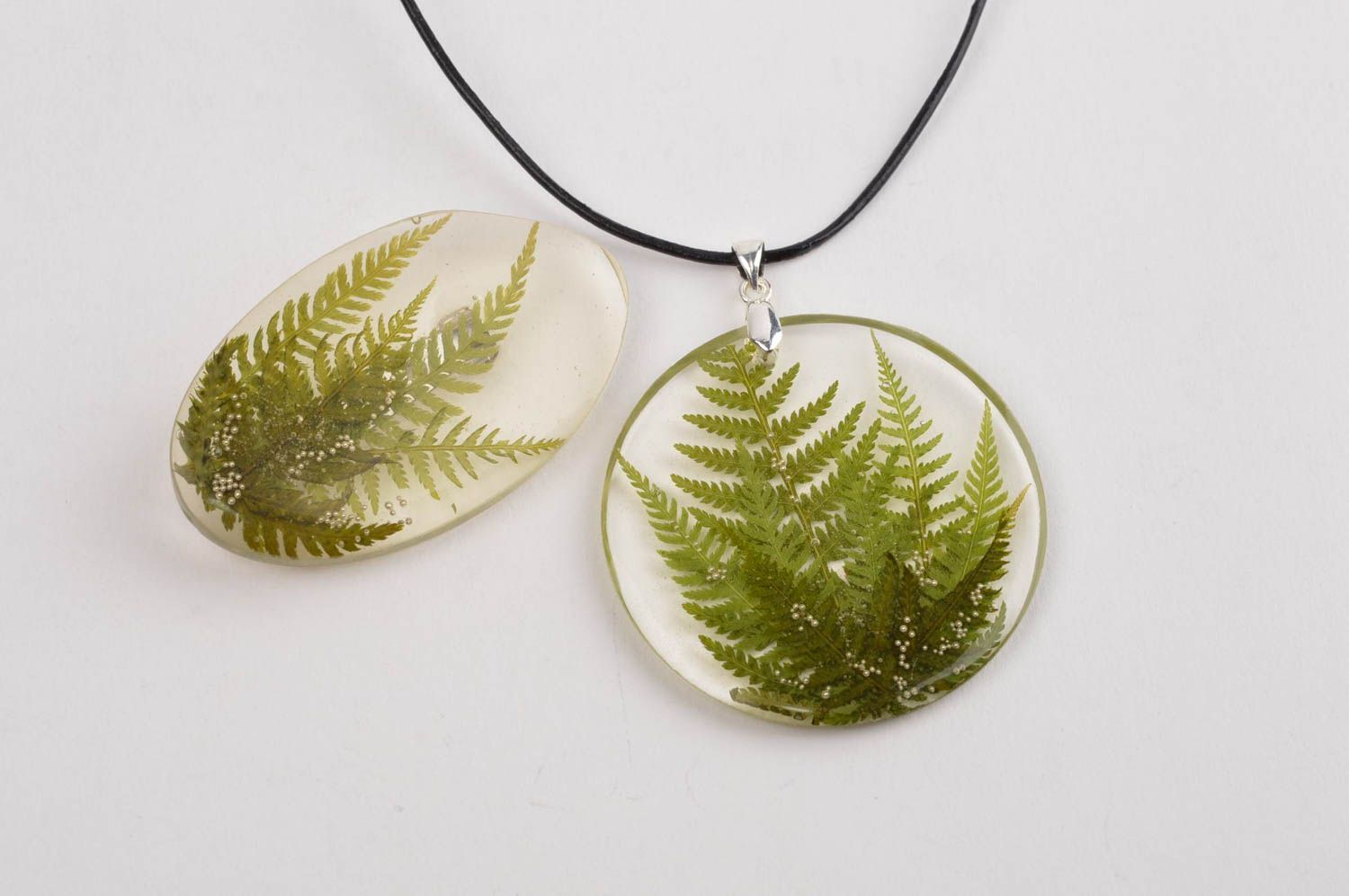 Handmade pendant unusual brooch gift for her designer jewelry epoxy accessory photo 3