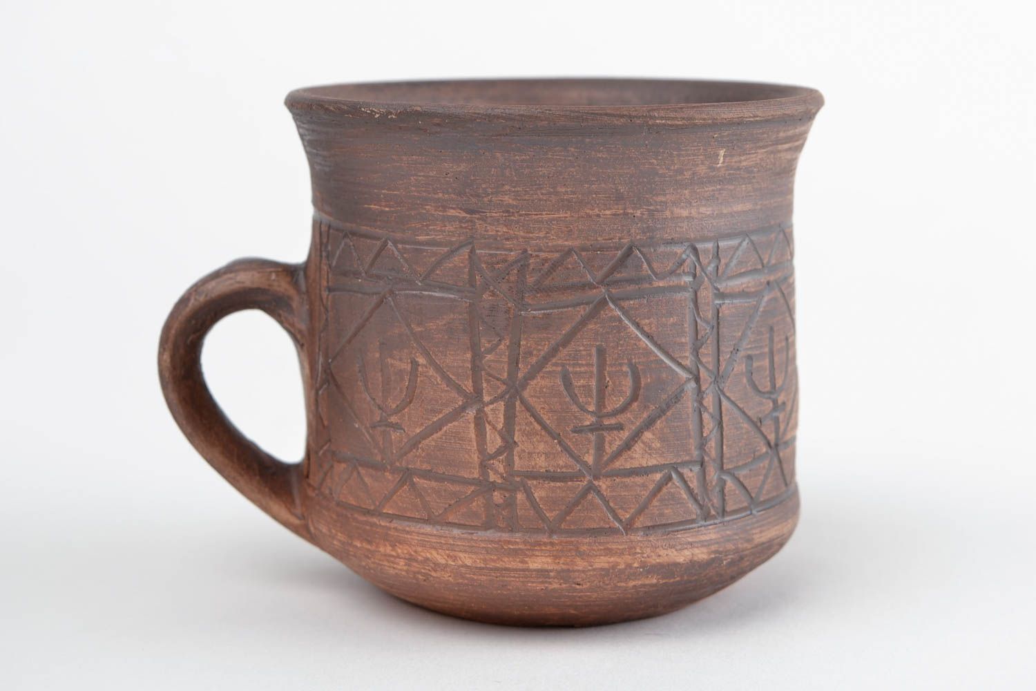 Handmade Ton Tasse Keramik Geschirr Küchen Zubehör originelles Geschenk 250 ml  foto 3