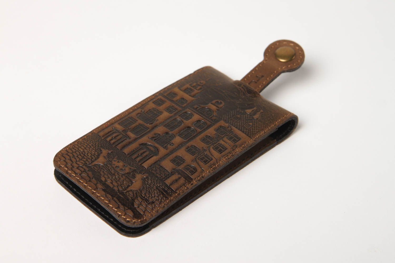 Unusual handmade leather key purse key case key holder design gift ideas photo 2