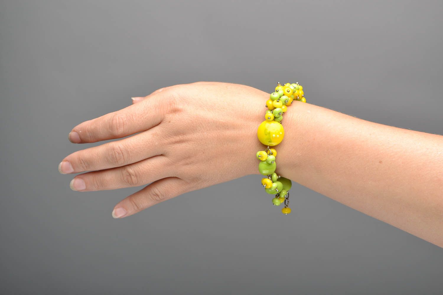 Yellow and green bracelet photo 3