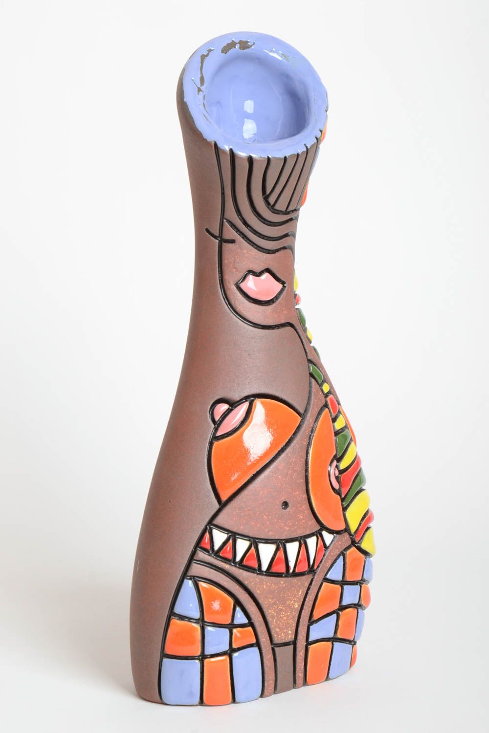 Handgemachte Keramik Designer Vase Haus Dekoration Geschenk für Frau toll 
 foto 2