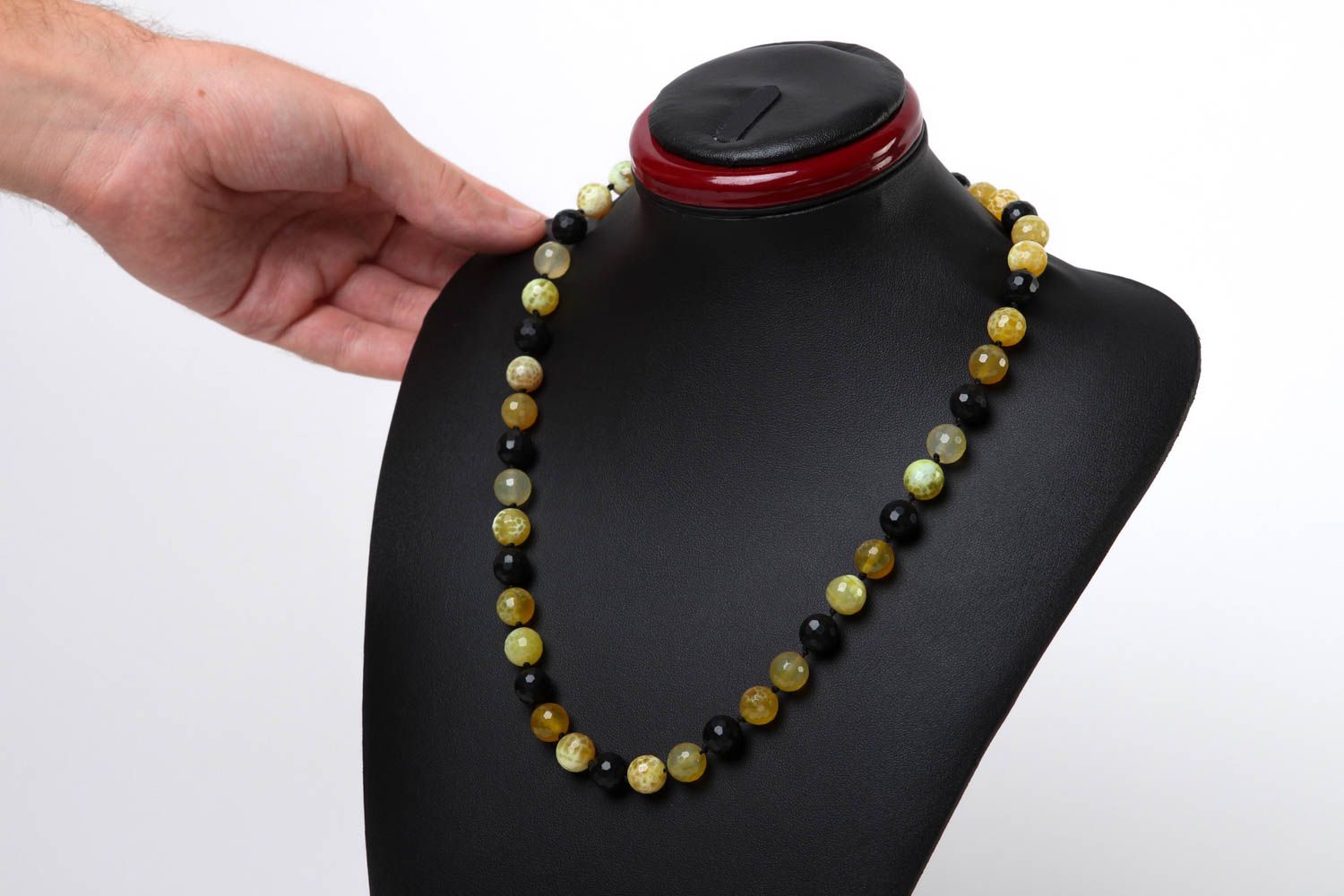 Handgefertigt Modeschmuck Halskette elegant Perlen Schmuck Damen Accessoire foto 5