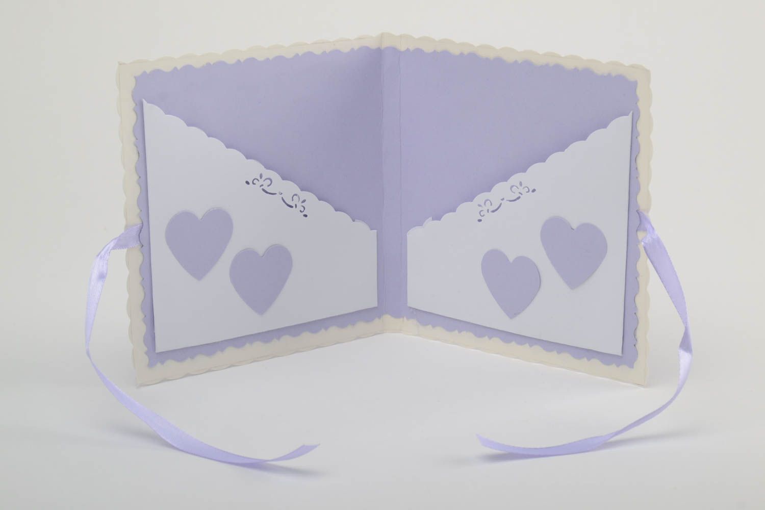Housse en carton disques de mariage design faite main originale violette photo 4