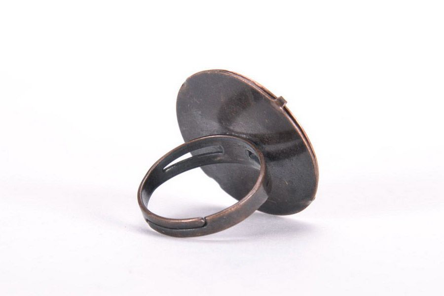 Медное кольцо с росписью  фото 3