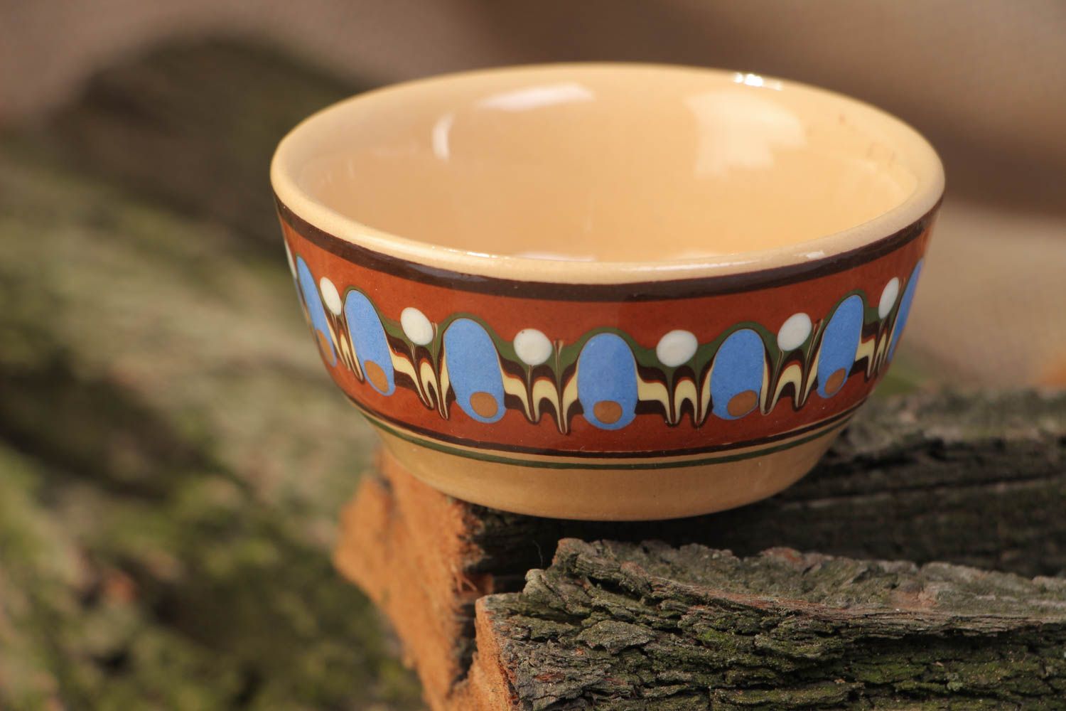 Keramik Soßenschüssel 70 ml Handarbeit mit Bemalung schönes Küchen Geschirr  foto 1