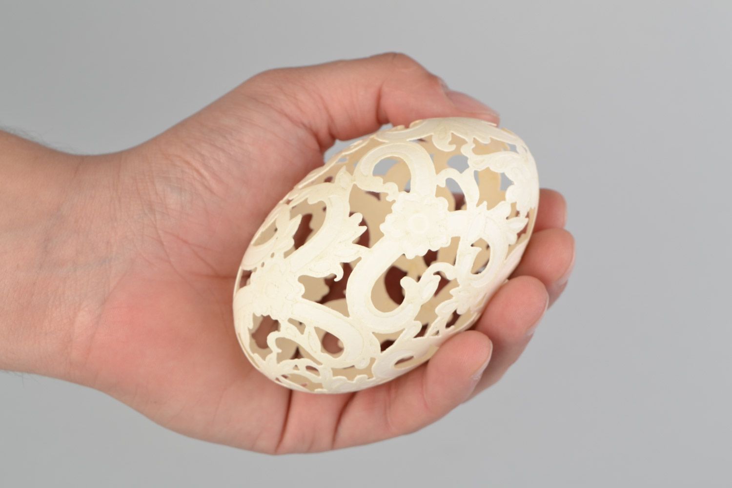 Huevo de Pascua artesanal de ganso tratado con vinagre  foto 2