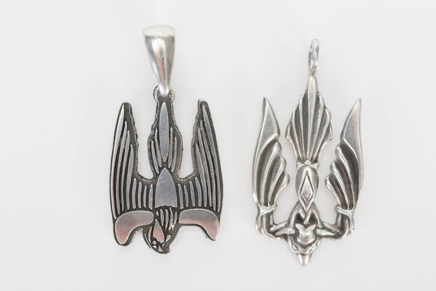 Beautiful designer unusual DIY metal blank pendants set 2 pieces photo 1
