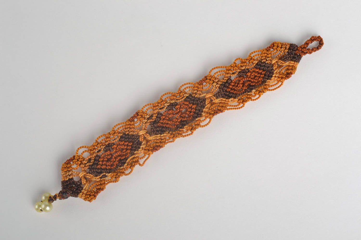 Модный браслет ручной работы красивый браслет из ниток плетеный браслет макраме фото 2