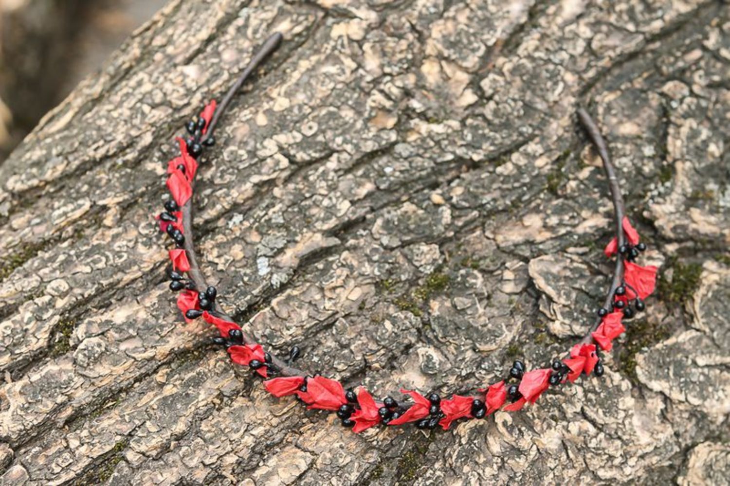 Headband Branch of bird cherry photo 4