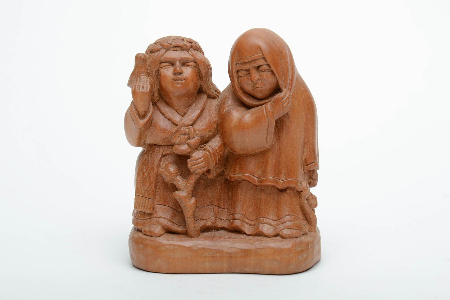 Handmade figurine made of pear wood photo 2