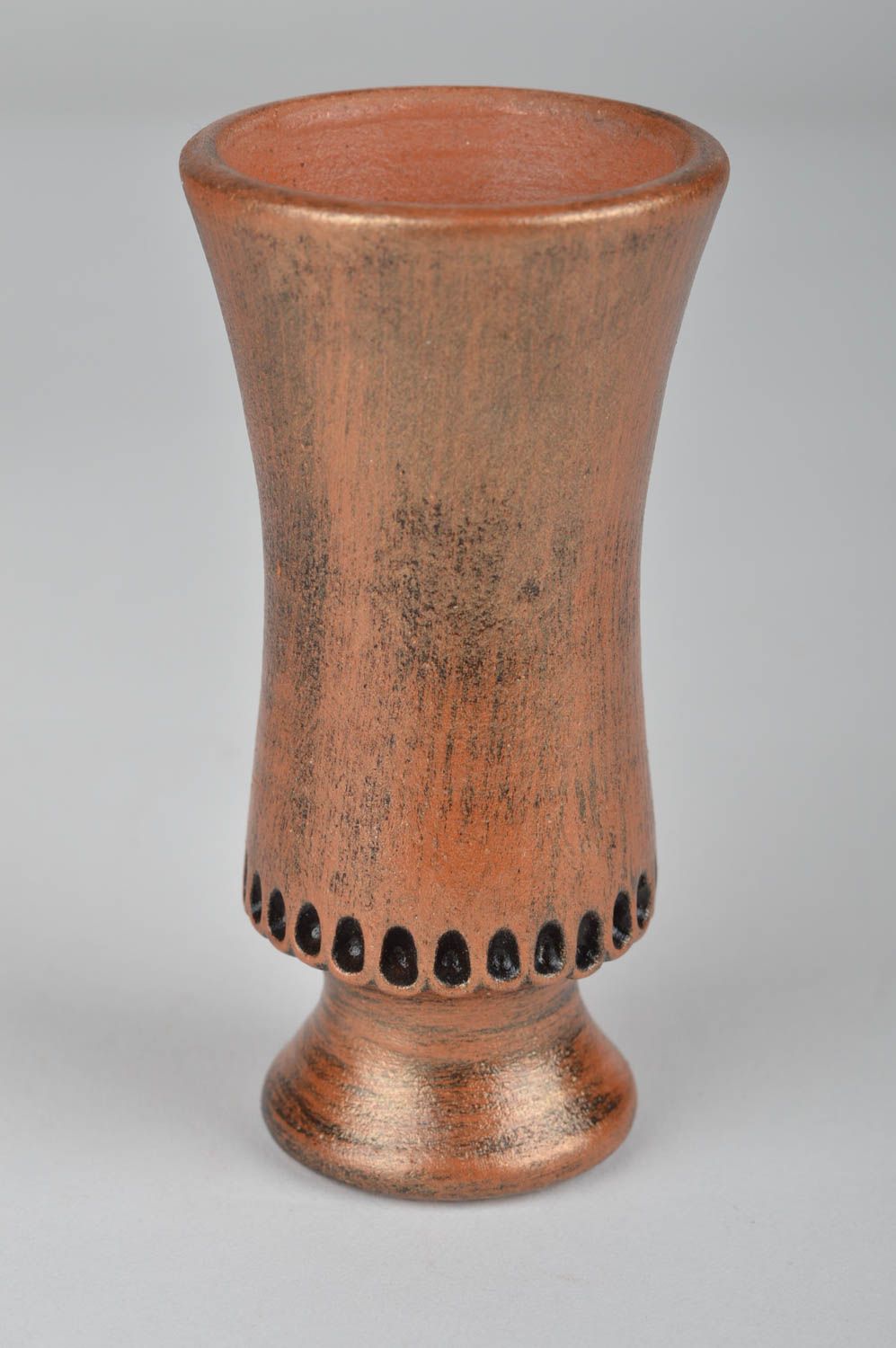 Vaso de chupito hecho a mano de arcilla vajilla moderna regalo original foto 5