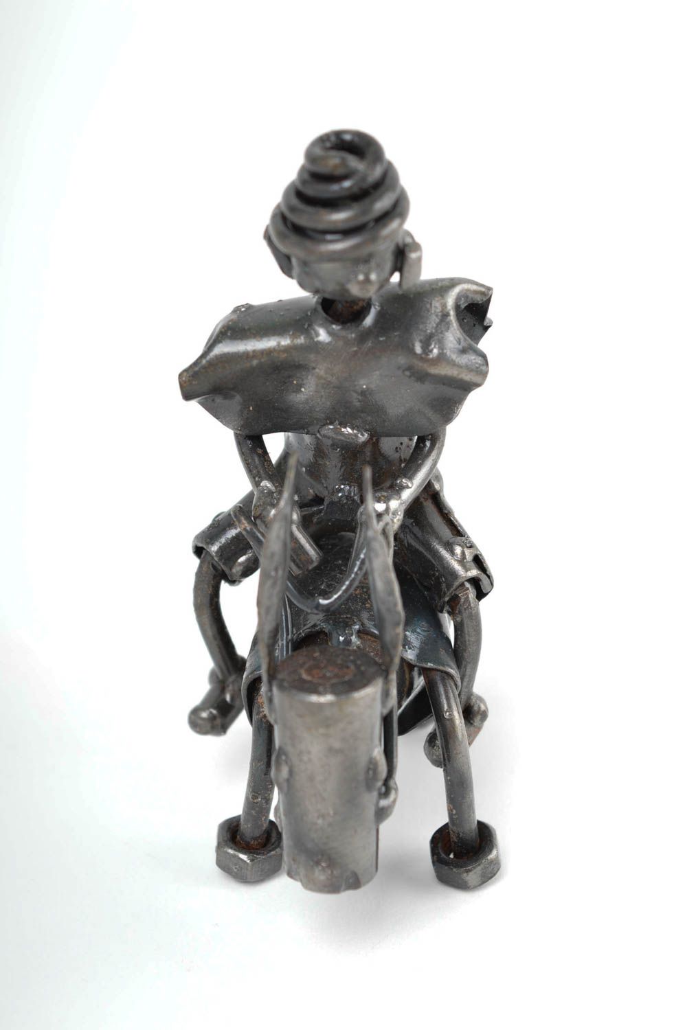 Decoro da casa fatto a mano figurina simpatica a forma di cavaliere di metallo
 foto 3