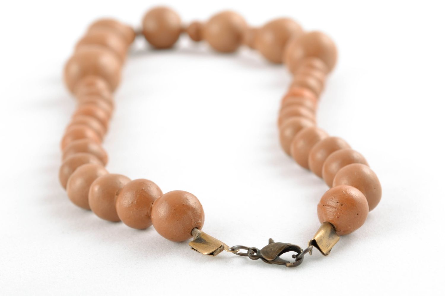 Ceramic bead necklace in eco style photo 5