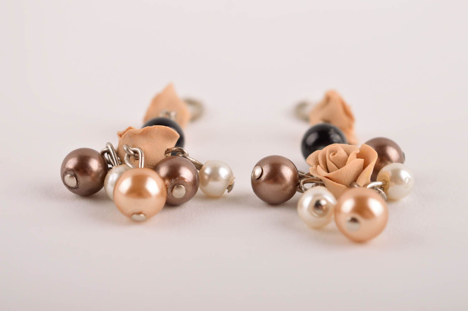 Long earrings handmade designer earrings with beads beaded jewelry gift for girl photo 4
