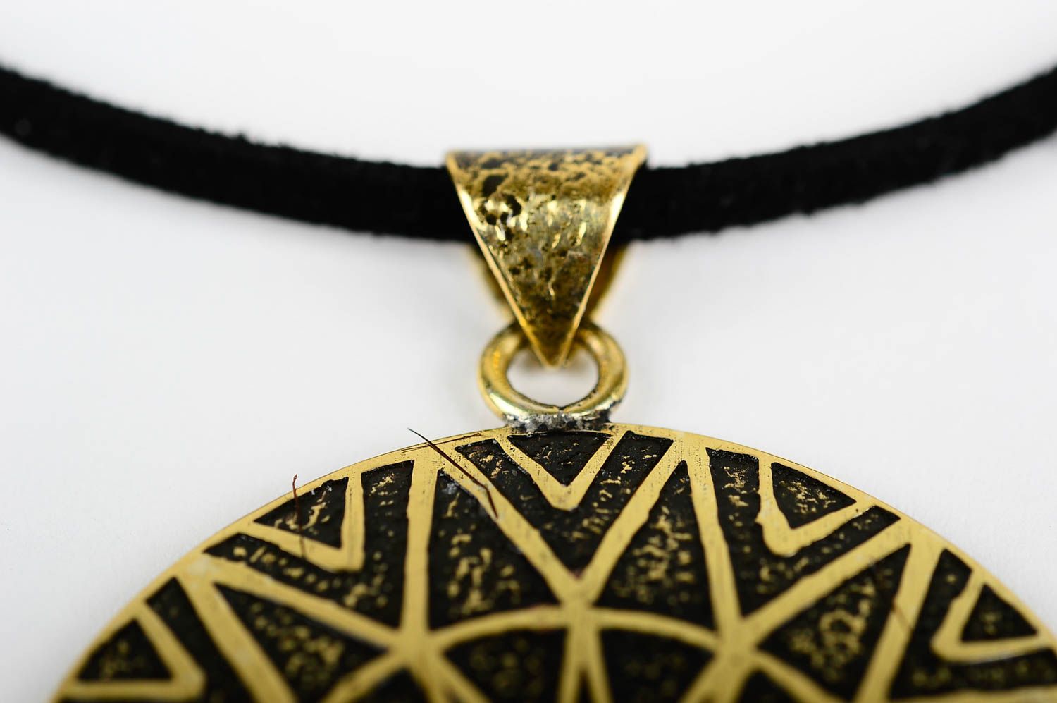 Handmade pendant unusual accessory for girls gift ideas brass pendant photo 5