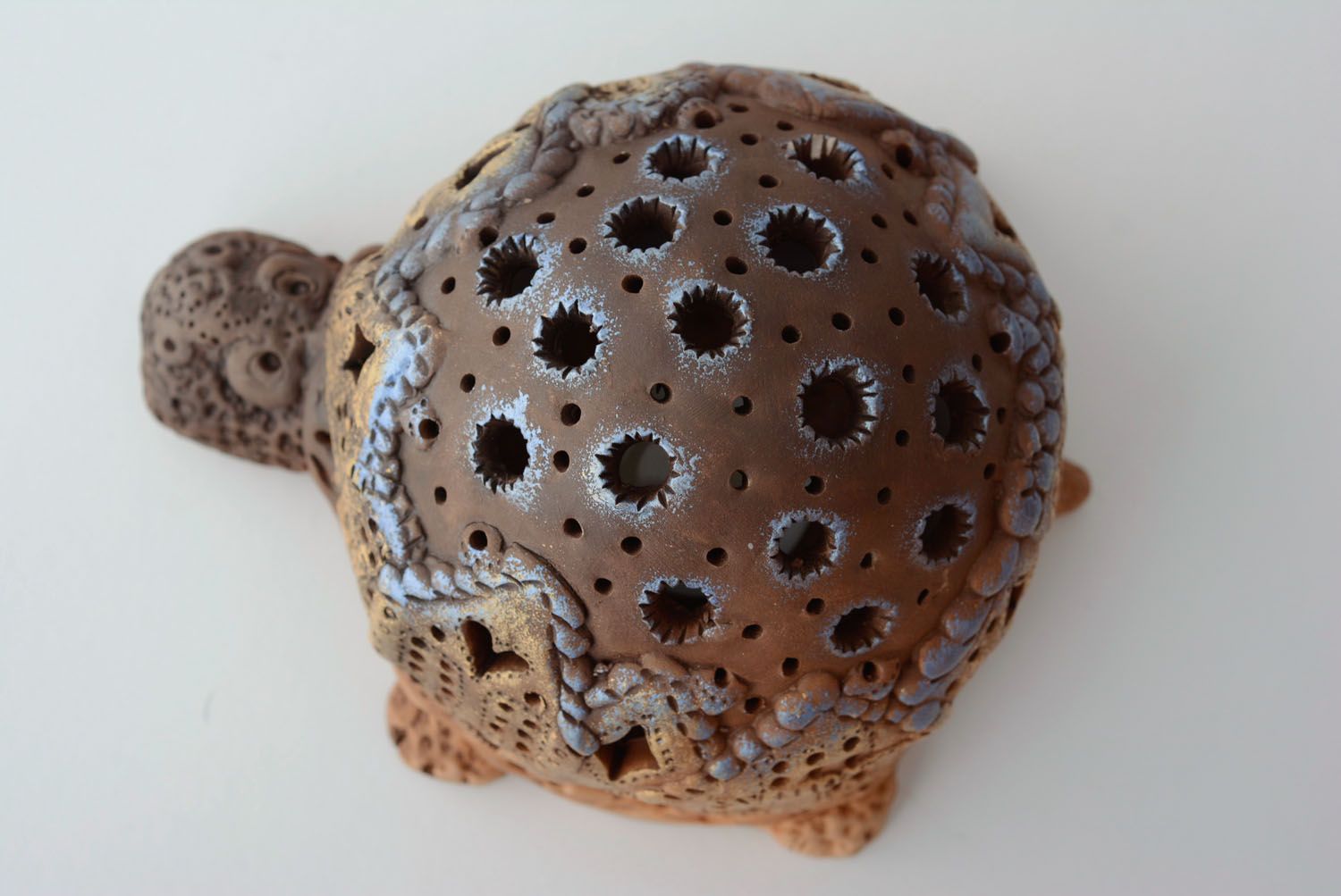 6 inch turtle shape ceramic tin candle holder 0,84 lb photo 5